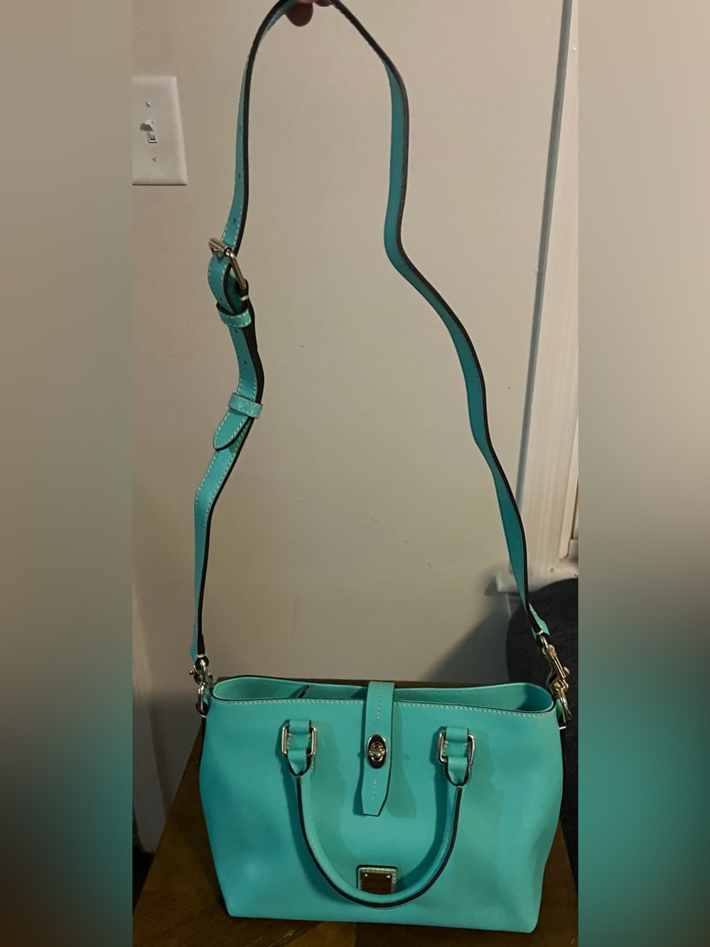 Dooney & Bourke Leather Satchel with Turn-Lock in Spearmint - NWOT - Picture 8 of 8